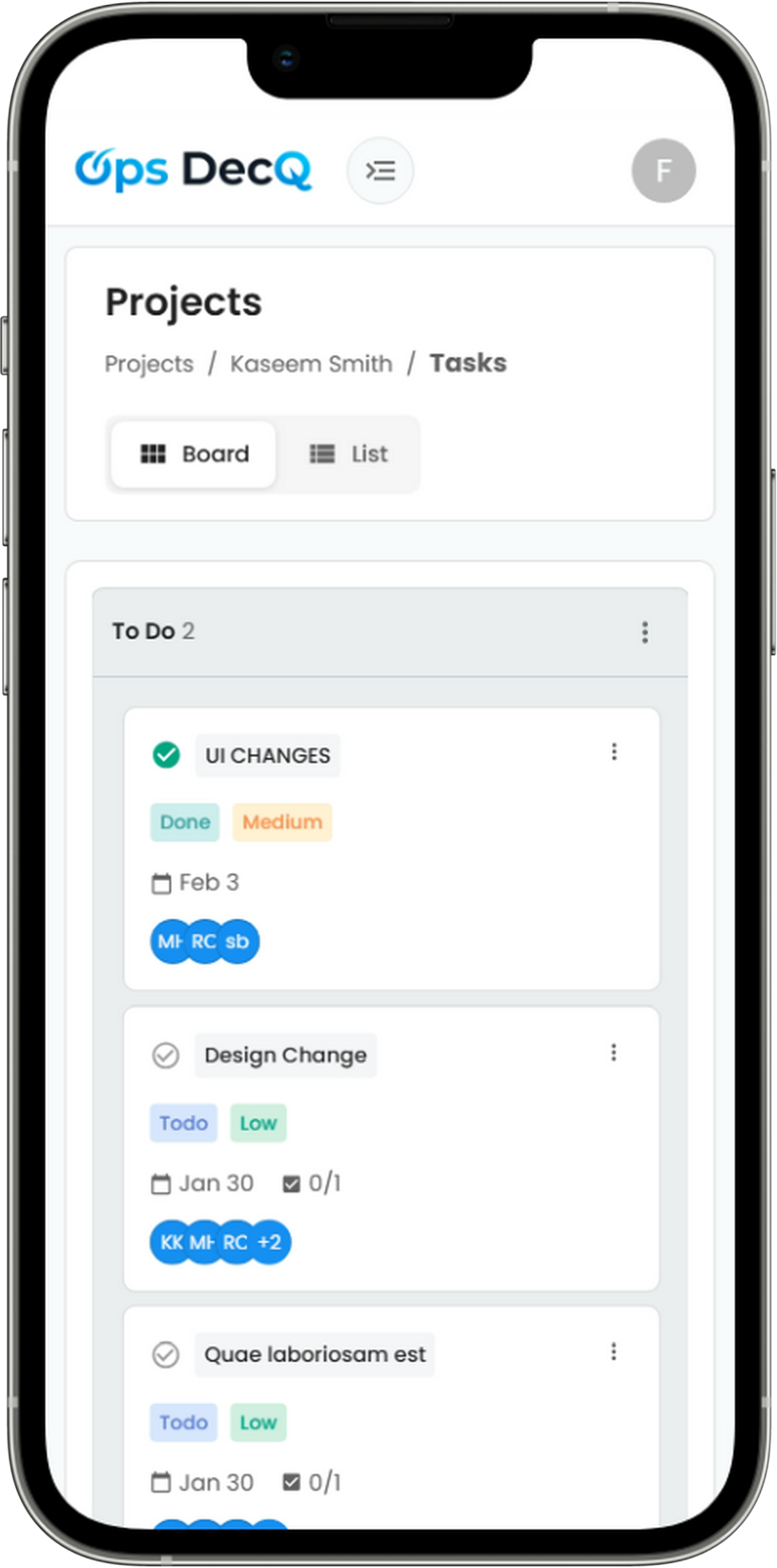 screen of Opsdecq bubble chat